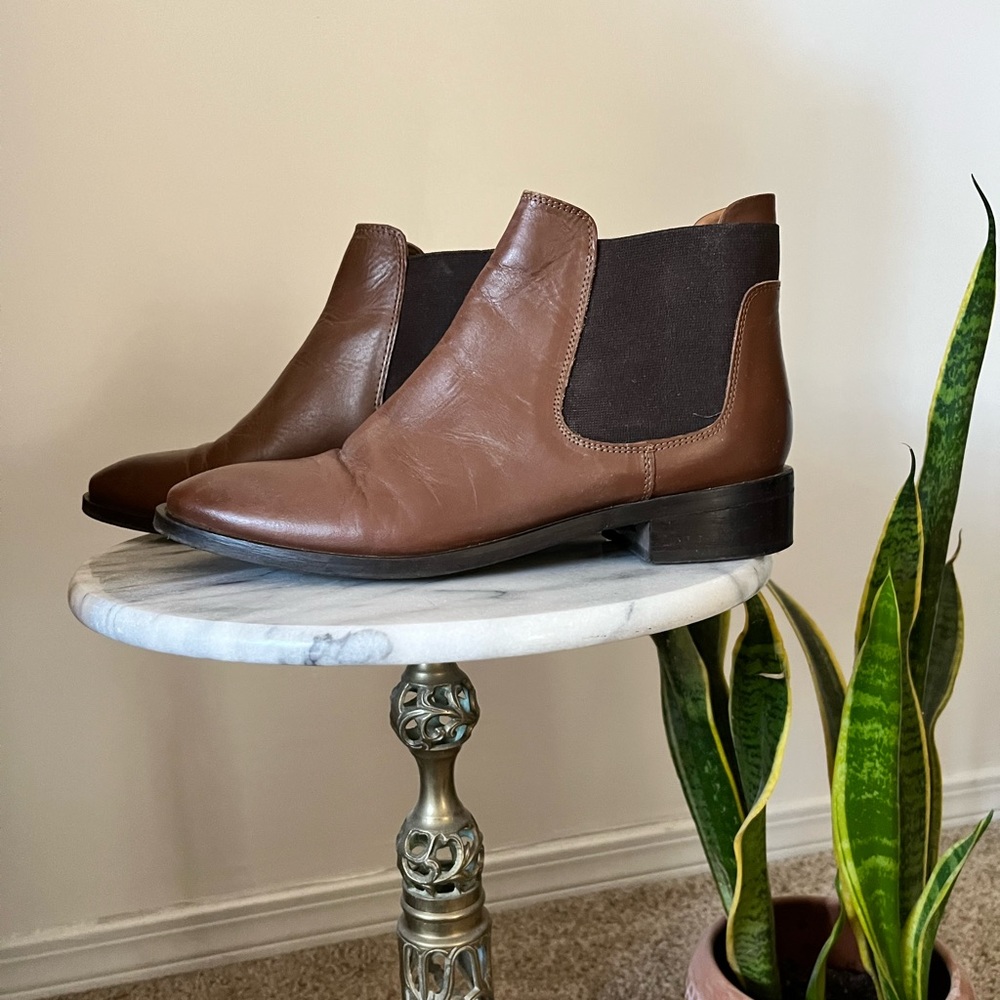 Top Shop Chelsea boots in brown